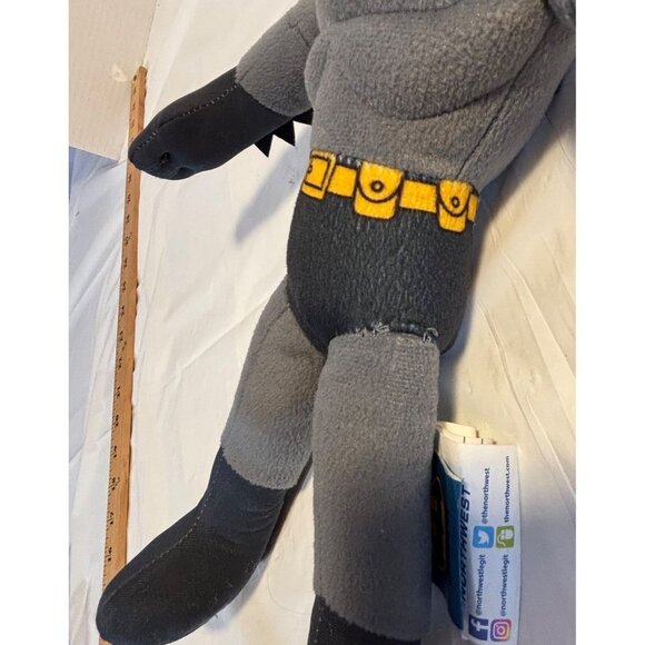 Batman Grey Knight Plush Superhero Toy 14" Gray & Black With Cape Northwest 2017 - Picture 9 of 10